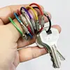 Llavero de Alambre de Acero Colorido de Moda Anillo Colgante Pequeño Lindo Resistente DIY Combinación Creativa Llavero Duradero