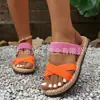 Sandalias para Mujer 2026 Primavera Nuevas Planas Estudiante Romanas de Playa Suela Suave Tira Cruzada Tallas Grandes Zapatos de Mujer