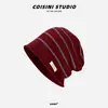 Gorro de punto holgado 100% lana australiana importada para hombre y mujer, cálido de otoño, artístico, casual, versátil, que adelgaza la cara, pequeño gorro turbante