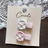 Novo Grampo de Cabelo Doce Estilo Coreano para Meninas, Presilha Lateral com Laço, Grampo para Franja Dopamine Girl