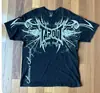 Camiseta Retro Y2K Nova Harajuku Hip Hop Gola Redonda Camiseta Masculina e Feminina Manga Curta Top Gótico Streetwear