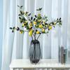 Decoração de Fruta Artificial de Limão com 7 Galhos Secos para Sala de Estar e Mesa de Jantar