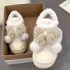 Tenis de Suela Gruesa para Mujer, Nuevo Estilo Otoño e Invierno 2025, Zapatos de Algodón Cálidos Forrados de Felpa, Zapatos Blancos Casuales Deportivos para Mujer que Aumentan la Altura