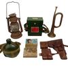 Colección nostálgica cultura roja retro linterna vieja de caballo octava ruta ejército uniforme militar recuerdo de museo accesorios de película adornos