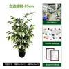 Árbol de banyan artificial para desmontaje y montaje transfronterizo para sala de estar interior, árbol de banyan artificial de planta verde en maceta con borde blanco para paisajismo de escaparates, árbol artificial