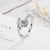 Anillo de Pareja Rosa Espina Anillo Abierto de Dedo de Nicho Anillo Creativo de Rosa Joyería Versátil Regalo de Tanabata