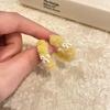 Pendientes de lazo de felpa para otoño e invierno, únicos, cuadrados, redondos, con forma de cara, pequeños, con hebilla para la oreja, a la moda, dulces y personalizados.