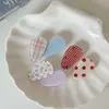 Pinza para el Cabello Fresca de Cuadros con Forma de Gota de Agua con un Toque de Lujo, Mini Pinza Exquisita para Cabello Rebelde, Accesorio para el Cabello de Pinza de Pato Lateral