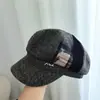 Gorra retro octogonal para mujer de estilo británico, con bloques de color, para otoño e invierno, estilo coreano, moderna, simple, casual, versátil y elegante