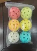 Bolas de pickleball em estoque do fabricante 74mm pickleball com 40 furos, bolas luminosas moldadas por injeção