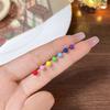 Pendientes pequeños y exquisitos con forma de aguja de plata S925 para mujer, de color caramelo, sencillos, con forma de hueso de oreja.