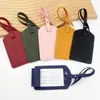 Amazon Productos en Stock Transfronterizos Pasa de Abordar de Cuero PU de Doble Cara Se Puede Personalizar LOGOTIPO con Tarjeta de Papel Cordón de Remache de Hongo Etiqueta de Equipaje