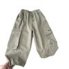 Ropa para niños pantalones de niño primavera y otoño 2024 nuevos overoles para niños pantalones de pierna ancha pantalones versión gorda coreana pantalones para niños