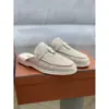 Pantuflas cerradas de talla grande para mujer de comercio exterior, mules planos y cómodos sin cordones para hombre