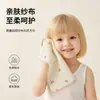 Toalla de mano de crepé de algodón puro, toalla facial, toalla suave y absorbente Clase A para bebés y niños, para colgar y portátil