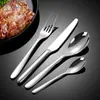 Conjunto de Faca, Garfo e Colher Feito de Aço Inoxidável 304 Espesso, Faca de Bife, Garfo e Colher de Sobremesa Kunpeng para Restaurante Ocidental, Colher de Café para Hotel, Uso em Jantar