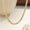 Cadena de collar con eslabones de acero de titanio, joyería de cadena para clavícula de acero de titanio de estilo moderno y sencillo
