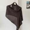 Xale Irregular de Tricô Vazado para Roupas de Exterior Femininas Verão 2026 Estilo Fino com Proteção de Lã para Pescoço Manto Cachecol para Mulheres
