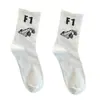 Calcetines Transfronterizos para Hombre, Calcetines Trendy de Media Pantorrilla, Calcetines de Marca de Moda Europea y Americana, Calcetines Largos de Carreras F1, Calcetines Versátiles de Moda Trendy para Mujer