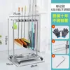 Suporte para Mop de Aço Inoxidável Suporte para Vassoura Rack de Armazenamento Móvel Suspenso Gancho Sem Furo Ferramentas de Organização para Banheiro com Drenagem
