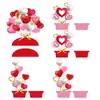 Set de pancartas de San Valentín transfronterizo "Sé Mi San Valentín", decoraciones colgantes en forma de corazón y tela de fondo para decoraciones de fiesta
