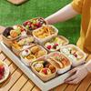 Lancheira de piquenique Caixa de refeição descartável Embalagem de cozimento Tigela de papel Kraft Frutas Camping Take-away Comercial Sushi Light Food