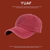 Chapéu Feminino Cap Soft Top Estilo coreano em All-match Lavado Solid Color Baseball Cap Casual Masculino Japonês estilo Cowboy Hat