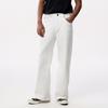 Novedad Primavera 2025 Jeans Blancos para Hombre, Corte Holgado, Talla Grande, Gama Alta, Pantalones Casuales de Pierna Recta, Marca de Tendencia