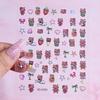 Estilo INS relevo 5D menina decoração de unhas adesivos doce bonito estilo nacional estrela rosa tridimensional coleção de adesivos de unhas