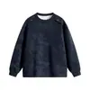 Sudadera con cuello redondo de manga larga tie-dye de algodón chino de marca de moda Otoño/Invierno 2026 para hombre, chaqueta con cuello acanalado, chaqueta de manga larga para hombre