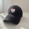 Gorra de Béisbol Bordada con Corazón 2026 para Mujer, Gorra Versátil Estilo Coreano con Visera de Pico, Sombrero de Sol para Proteger del Sol en Verano