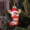 Elfo de Natal Decorações de Natal Árvore de Natal Pingentes de Feriado Acrílico Plano Criativos Enfeites de Natal Pingentes