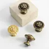 Manija de puerta de gabinete de latón vintage estilo europeo, Manija de gabinete y cajón estilo americano, Manija de armario y gabinete estilo antiguo tallada
