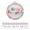 Venta al por mayor Transfronterizo Listo para Usar Dibujos Animados Animación Fiesta de Cumpleaños Fiesta Impresión Engrosado Colección Platos Desechables de Cena de 7 pulgadas