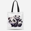 Amazon Transfronterizo Bolsa de Lona de Panda de Dibujos Animados Nueva y Linda Bolso de Mano para Estudiante y Trabajador de Oficina Bolsa de Viaje al Trabajo Al por Mayor