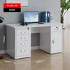 Escritorio de oficina para computadora de acero engrosado con un solo cajón, adecuado para médicos y trabajadores de finanzas, banco de trabajo y escritorio de escritura de acero inoxidable