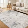 Alfombra de sala de estar plegable lavable de cachemira sintética vintage desgastada transfronteriza con base antideslizante de TPR y pelo corto para dormitorio