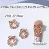 Saco de Presente de Natal Cobre Incrustado Zircônia Nail Art Joias Zircônia Brilhante Recorte Laço de Pérola Guirlanda Decoração de Floco de Neve