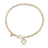 Europa y Estados Unidos joyería transfronteriza estilo frío temperamento cadena gruesa de aluminio con forma de corazón hueco collar para mujer hebilla ot collar de lujo ligero