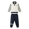 Ropa de Primavera y Otoño para Niños Traje Infantil Estilo Academia 2026 Primavera Nuevo Estilo Traje Polo para Niños Atuendo Elegante para Niños
