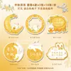 Novo cartão de felicitações criativo de osmanthus para o Festival do Meio do Outono, etiqueta do Festival do Meio do Outono com lindas flores e uma lua cheia, pingente decorativo para caixa de presente de bolos lunares