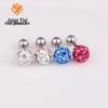 Brincos Femininos de Aço Titânio 6mm Estilo Coreano Fashion Argila Cheia de Diamantes Unhas para Osso da Orelha Taobao Transfronteiriço Simples e Frescos Fornecimento de Brincos