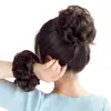 Moño de Peluca, Moño de Cabello Real, Moño de Cabello Rizado, Almohadilla para el Cabello, Moño para la Parte Superior de la Cabeza, Moño para la Parte Trasera de la Cabeza, Moño Esponjoso