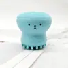 Cepillo Facial Limpiador de Poros Masajeador Medusa Pulpo Pequeño Esponja de Silicona Cepillo Limpiador Facial de Silicona Doble Cara
