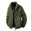 Jaqueta Suéter Cardigan de Lã Polar 440g Masculina Outono Inverno Espessada Transfronteiriça Gola Alta Jaqueta de Lã