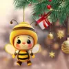 Novo 2D Novo Fofo e Fofo Traje de Abelha Decoração de Carro Pingente de Retrovisor de Carro Presente Árvore de Natal