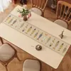 Toalha de Mesa Estilo Wabi-Sabi, Lavável, Impermeável, à Prova de Óleo, Resistente ao Calor, Design de Desenho Animado, Resistente a Manchas, Retangular, Protetor de Superfície para Mesa de Centro
