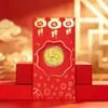 Moneda de Foil Dorado Año de la Oveja 2027 Sobres Rojos, Sobres Rojos de Saludo de Año Nuevo para Banco y Seguros