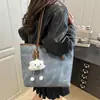 Bolsa Tote Casual de Grande Capacidade para Mulheres Nova Outono e Inverno 2025 Bolsa Grande de Ombro Único com Estilo Ocidental Bolsa para Roupas de Aula e Trabalho Estudantil