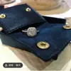 Anillo Cuadrado Auténtico de Lujo de Un Quilate Transmitido en Vivo para Mujer, Anillo de Moda Cuadrado con Bisel Perimetral, Venta al por Mayor y Dropshipping desde el Fabricante